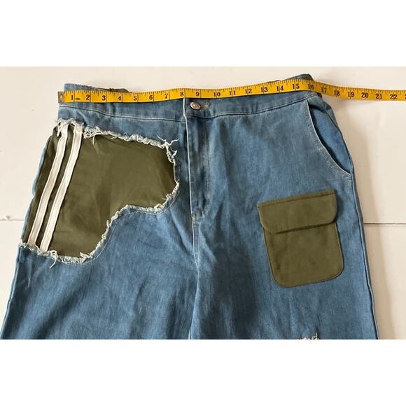 Lizette Collection LC Wide Leg Jeans/ Sweatpants Unisex L Adjustable Skater Y2K - Picture 7 of 11